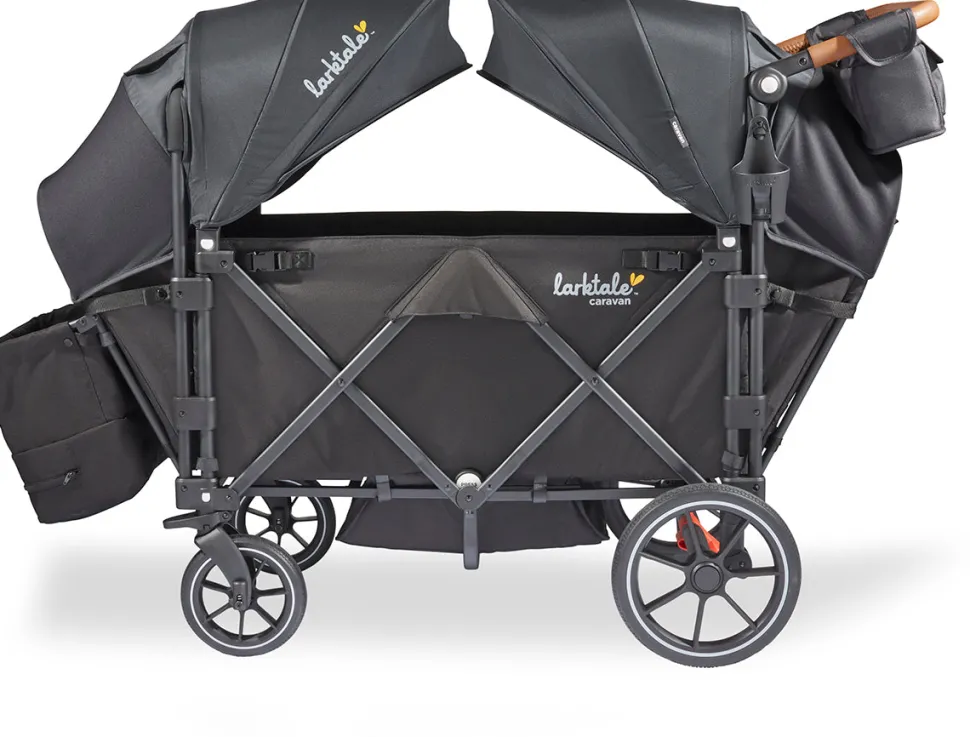 Larktale Caravan Quad (4 Seater) Stroller Wagon - Byron Black