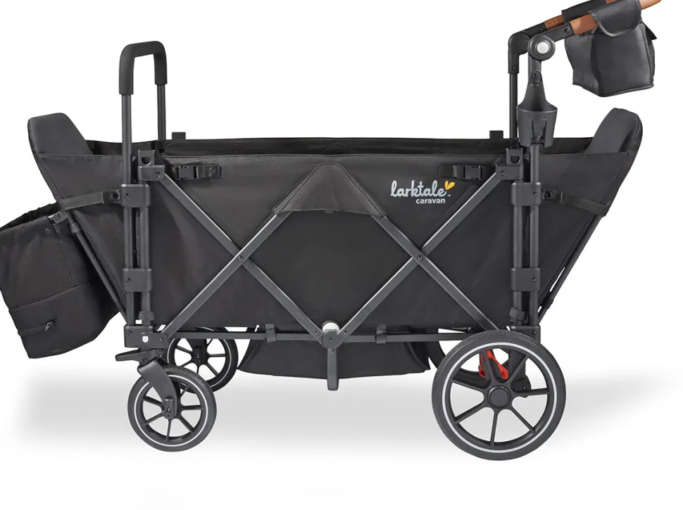 Larktale Caravan Quad (4 Seater) Stroller Wagon - Byron Black