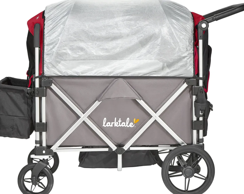 Larktale Caravan Stroller Wagon Canopy Set of 2 - Barossa Red