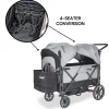 Larktale Caravan V2 (4 Seater) Stroller Wagon Bundle - Gray/Black