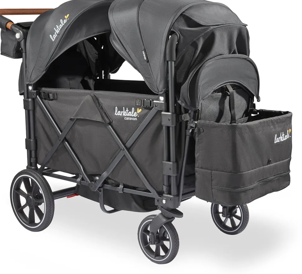 Larktale Caravan V3 (2 Seater) Stroller Wagon - Byron Black