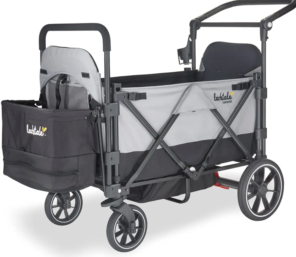 Larktale Caravan V2 (2 Seater) Stroller Wagon - Gray/Black