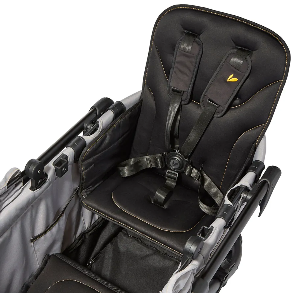Larktale Crossover V2 (2 Seater) Convertible Stroller Wagon - Byron Black
