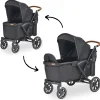Larktale Sprout Single-to-Double Stroller Wagon - Byron Black