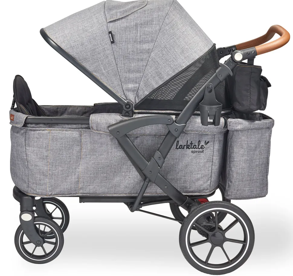 Larktale Sprout Single-to-Double Stroller Wagon - Byron Black