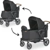 Larktale Sprout V2 Single-to-Double Stroller Wagon - Byron Black