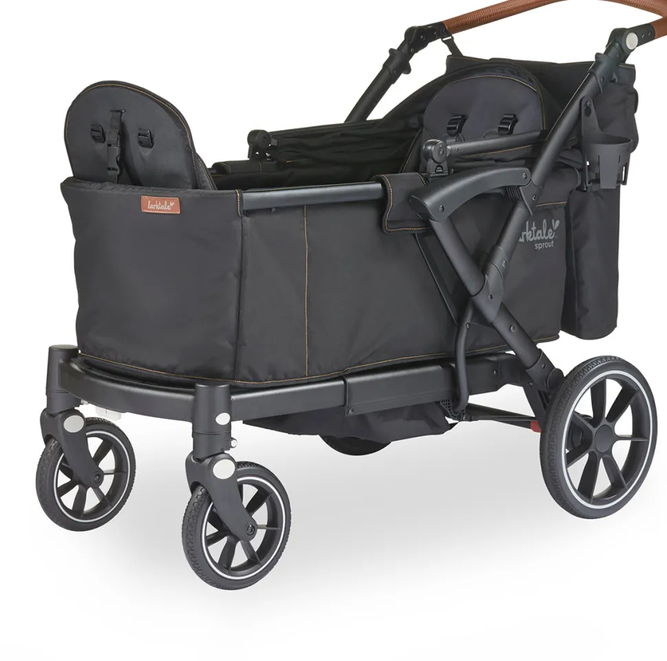 Larktale Sprout V2 Single-to-Double Stroller Wagon - Byron Black