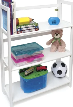 Lipper International Kids 3-Shelf Folding Bookcase - White