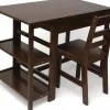 Lipper International Kids Work Station and Chair - Walnut