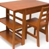 Lipper International Kids Work Station and Chair - Pecan