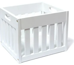 Lipper International Wooden Storage Crate - White