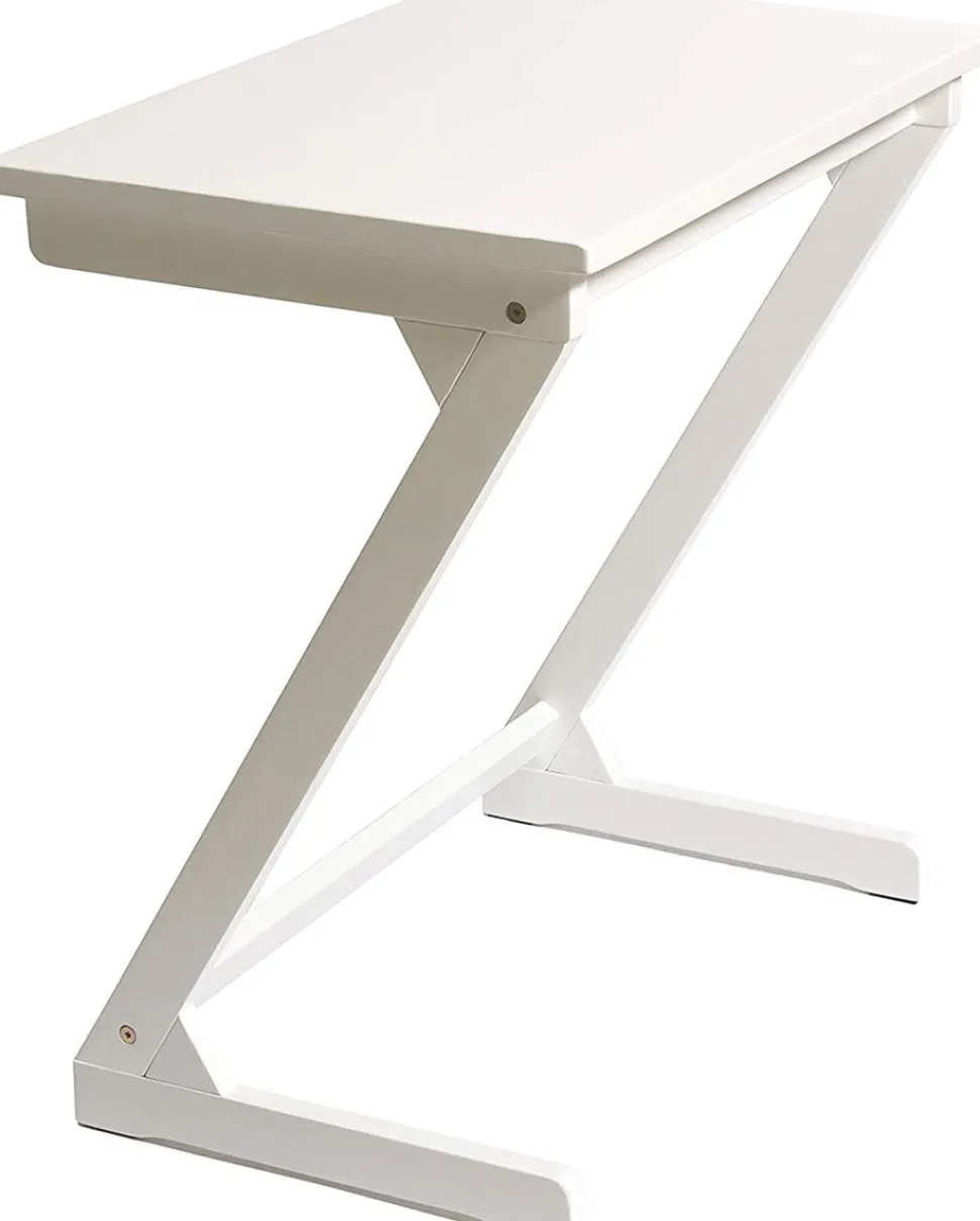 Lipper International Wooden Zig Zag Table - White