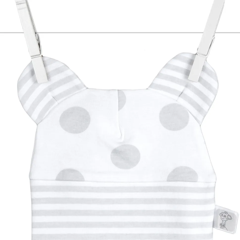 Little Giraffe Lollipop Cap in Silver - 0 to 6 Months