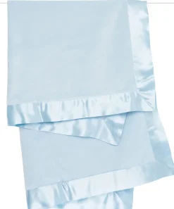 Little Giraffe Velvet Deluxe Baby Blanket - Blue