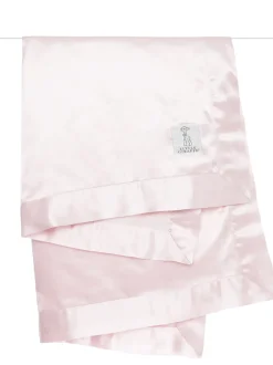 Little Giraffe Velvet Deluxe Baby Blanket - Pink