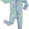 Little Sleepies Bamboo Viscose Zippy - Mermaid Magic, 0 - 3 months