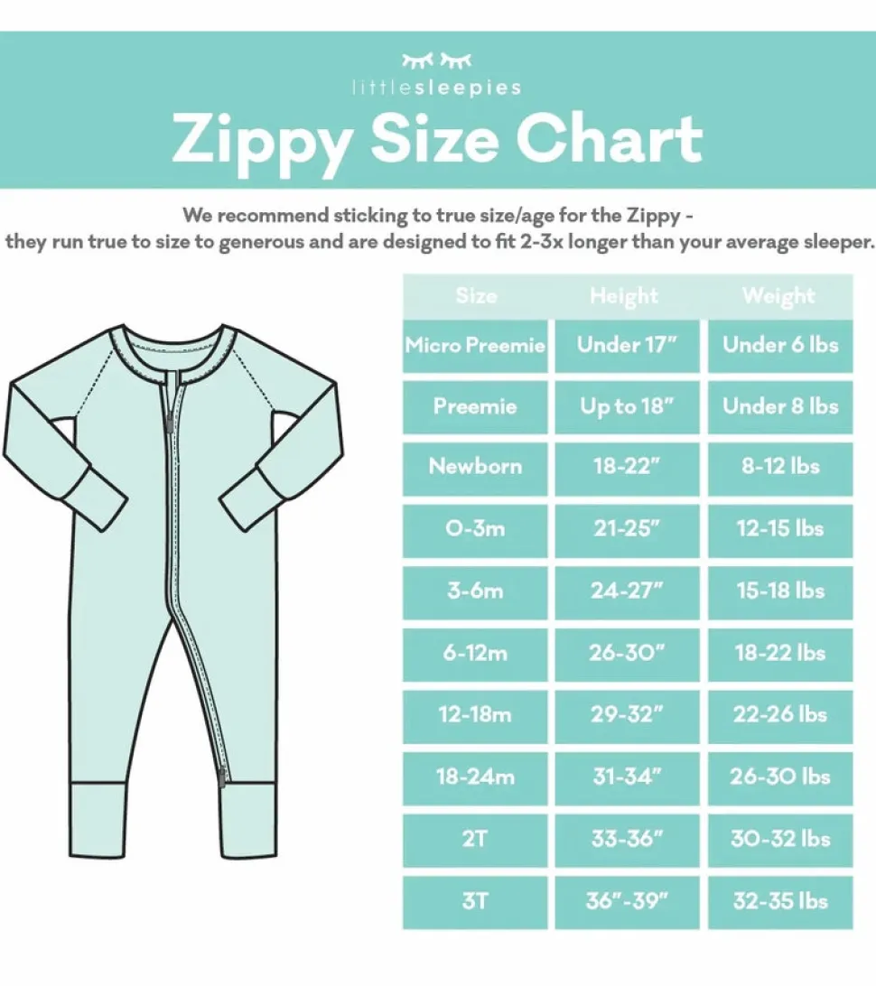 Little Sleepies Bamboo Viscose Zippy - Hanukkah Sweets, 0 - 3 months