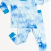 Little Sleepies Two-Piece Bamboo Viscose Pajama Set - Blue Watercolor, 2T