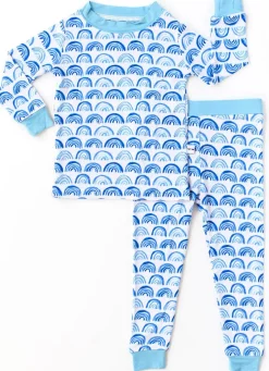 Little Sleepies Two-Piece Bamboo Viscose Pajama Set - Blue Rainbows, 18 - 24 months