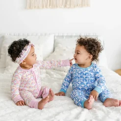 Little Sleepies Two-Piece Bamboo Viscose Pajama Set - Blue Rainbows, 2T