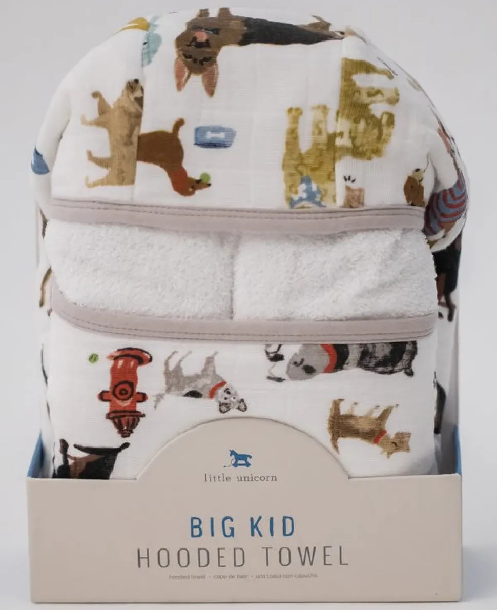 Little Unicorn Cotton Big Kid Hooded Towel - Woof