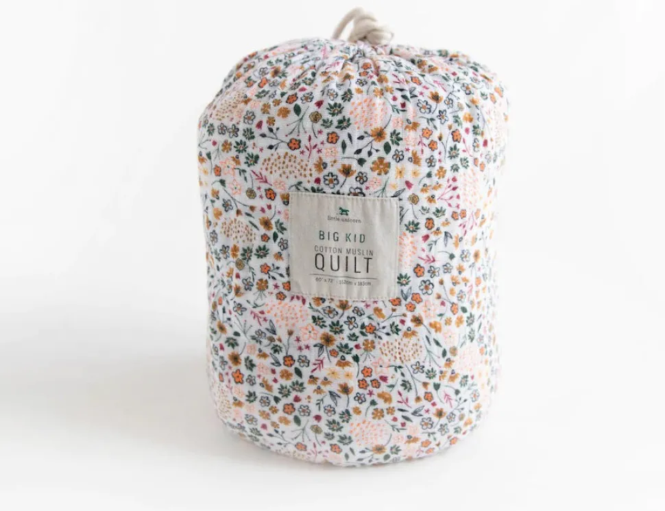 Little Unicorn Cotton Muslin Big Kid Quilt - Pressed Petals