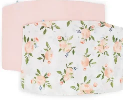Little Unicorn Cotton Muslin Toddler Pillowcase, 2 Pack - Watercolor Roses Grande