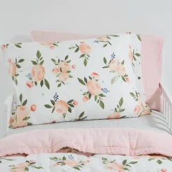 Little Unicorn Cotton Muslin Toddler Pillowcase, 2 Pack - Watercolor Roses Grande
