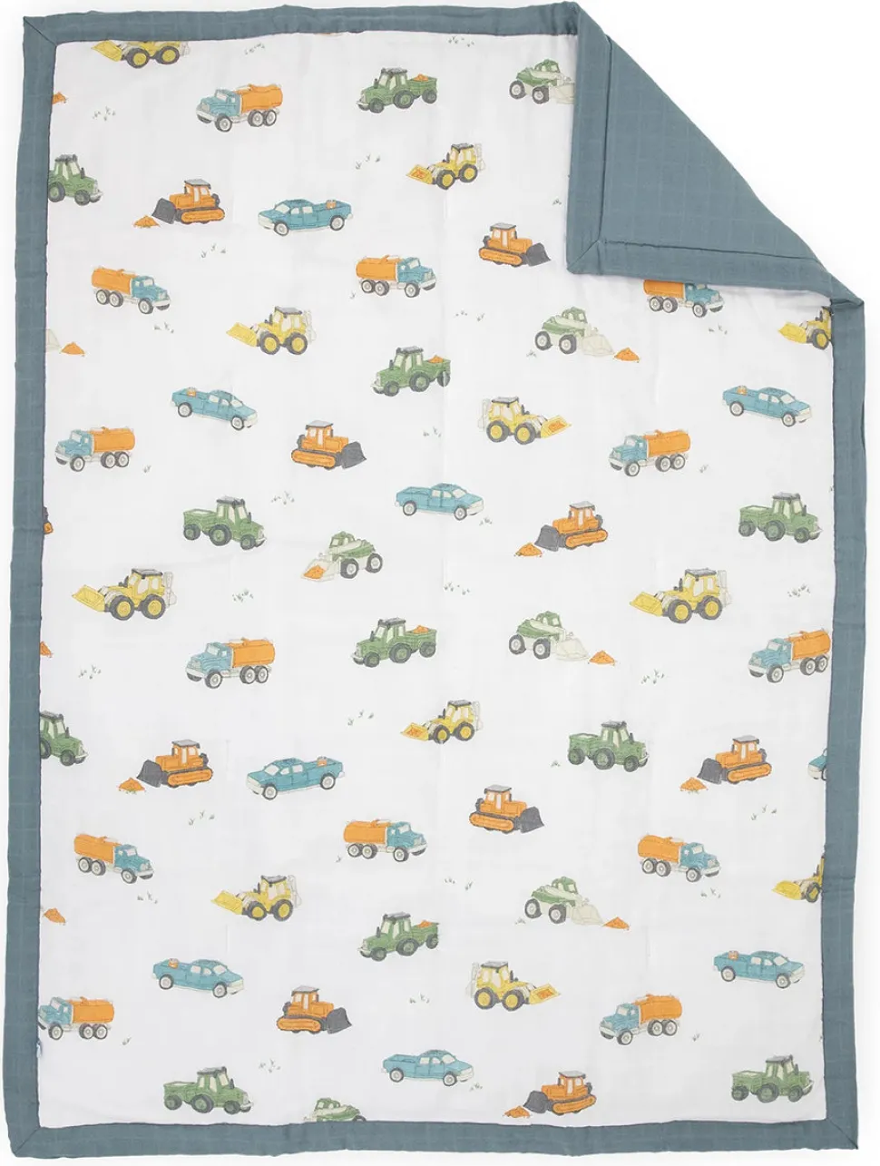 Little Unicorn Cotton Muslin Toddler Bedding 3 Piece Set - Work Trucks
