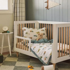 Little Unicorn Cotton Muslin Toddler Bedding 3 Piece Set - Work Trucks