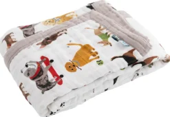 Little Unicorn Cotton Muslin Baby Blanket - Woof