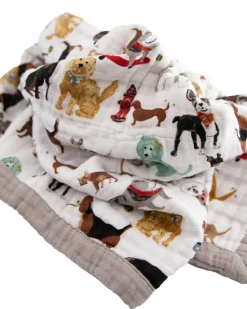 Little Unicorn Cotton Muslin Baby Blanket - Woof