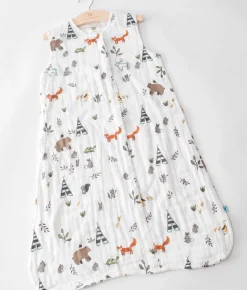Little Unicorn Cotton Muslin Sleep Bag, Medium - Forest Friends