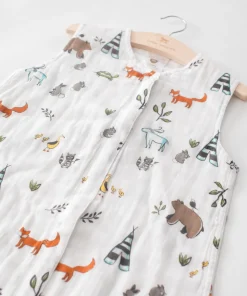 Little Unicorn Cotton Muslin Sleep Bag, Medium - Forest Friends