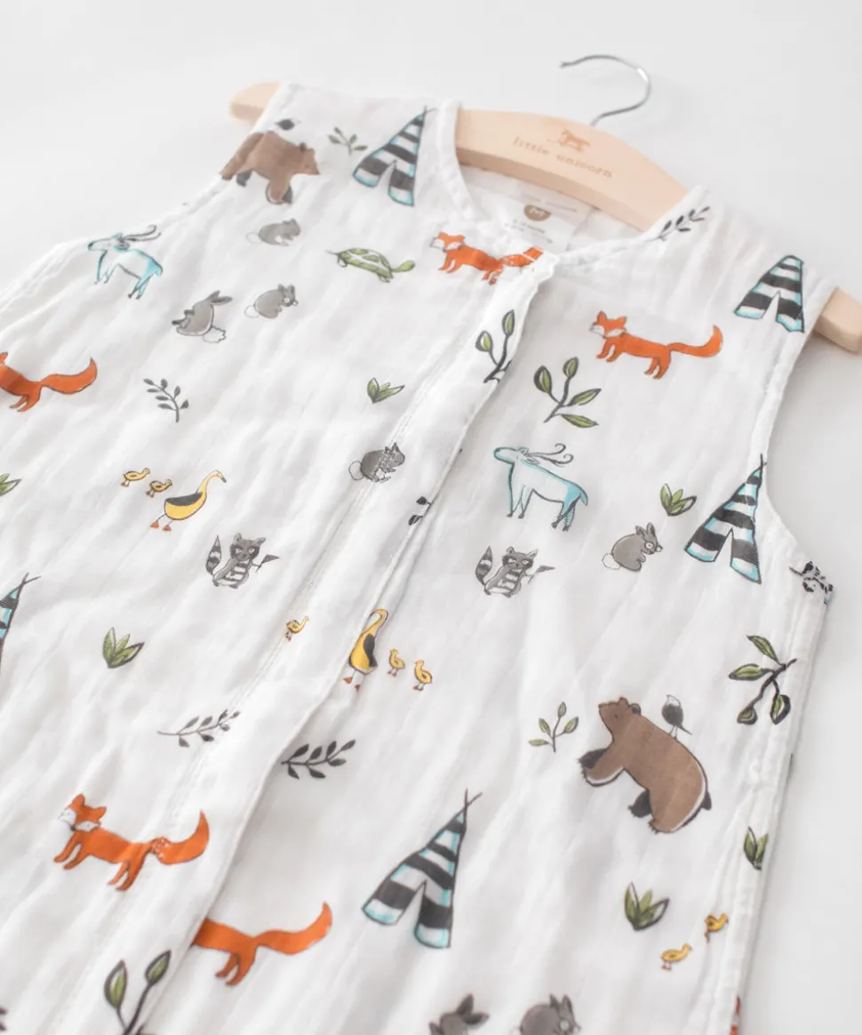 Little Unicorn Cotton Muslin Sleep Bag, Medium - Forest Friends