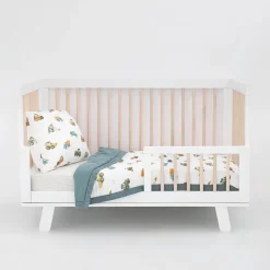 Little Unicorn Cotton Muslin Toddler Comforter - Work Trucks