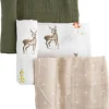 Little Unicorn Cotton Muslin Swaddle 3 Pack - Oh Deer 2 Set