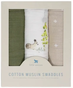 Little Unicorn Cotton Muslin Swaddle 3 Pack - Oh Deer 2 Set