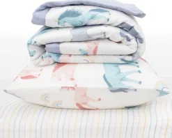 Little Unicorn Cotton Muslin Toddler Bedding 3 Piece Set - Unicorns