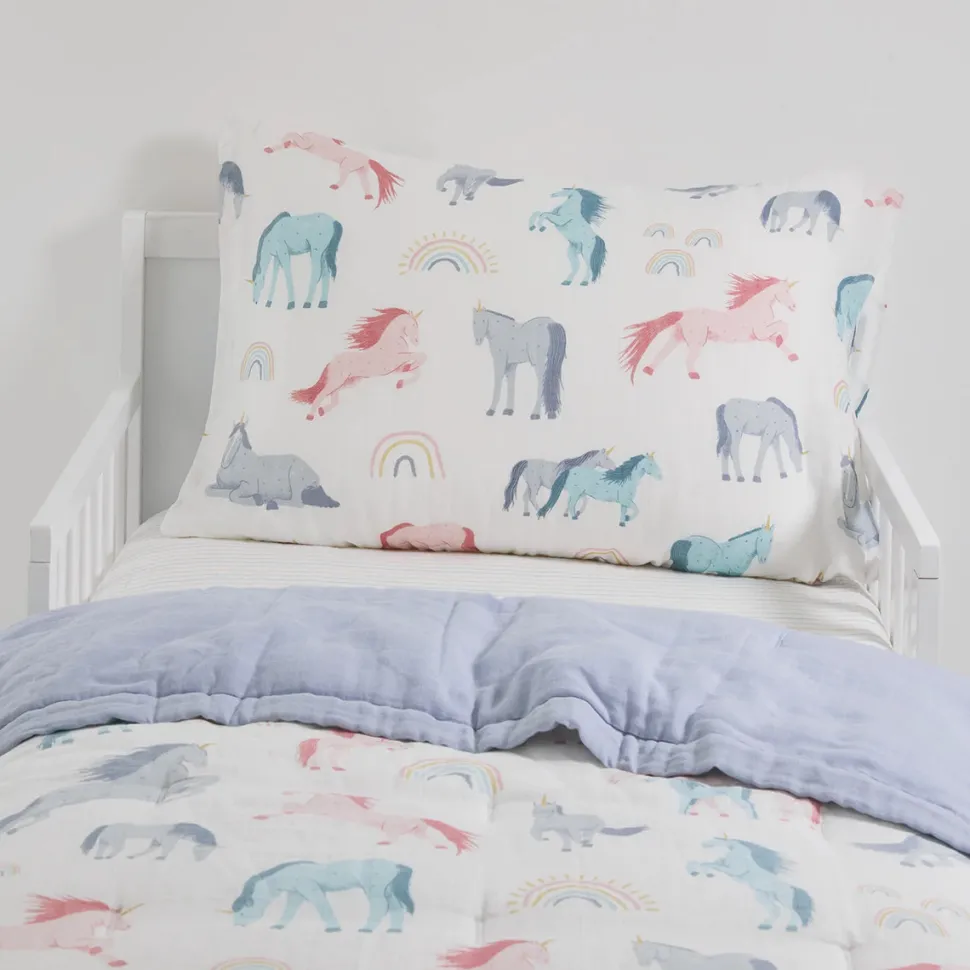 Little Unicorn Cotton Muslin Toddler Bedding 3 Piece Set - Unicorns