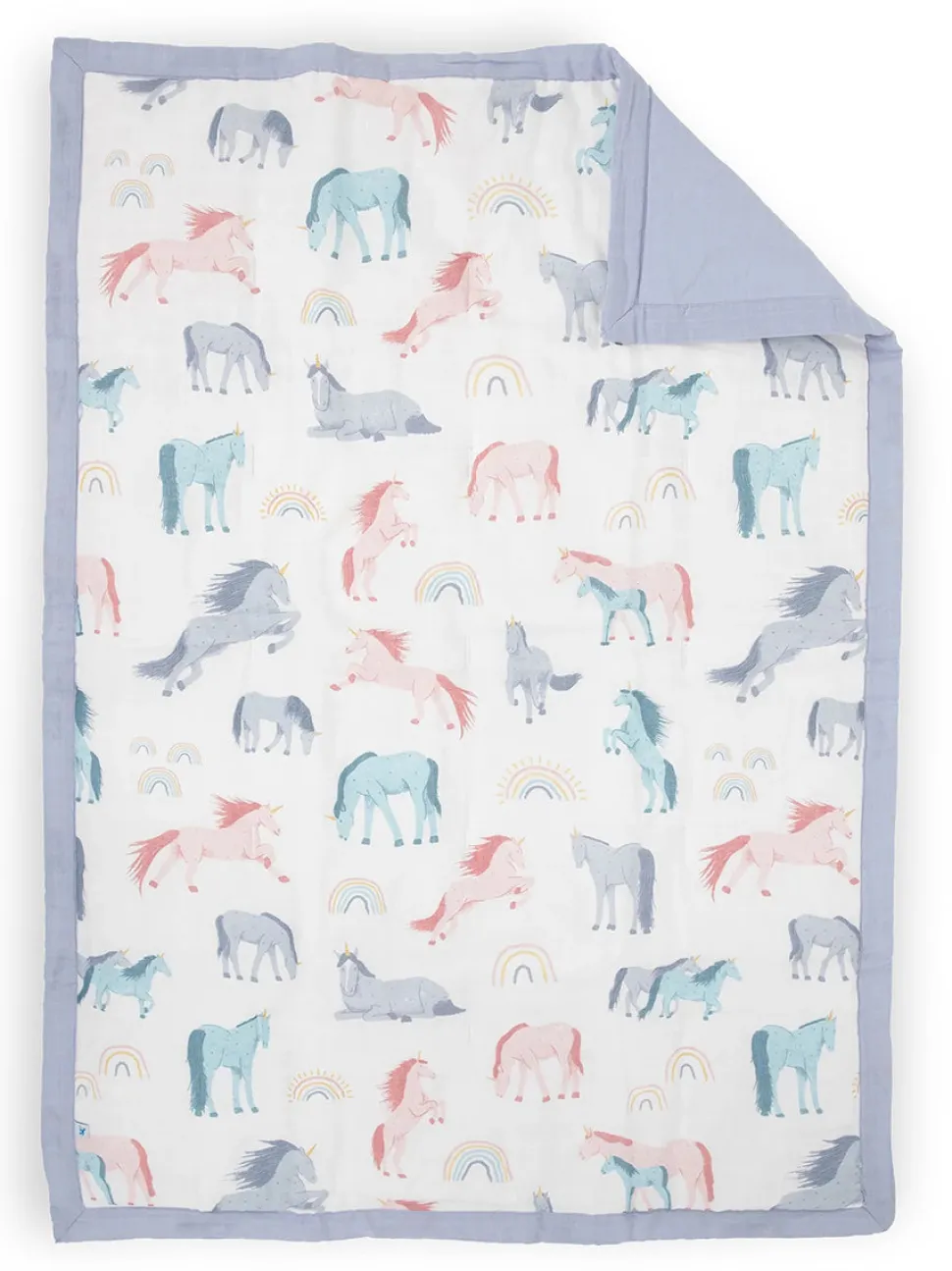 Little Unicorn Cotton Muslin Toddler Bedding 3 Piece Set - Unicorns