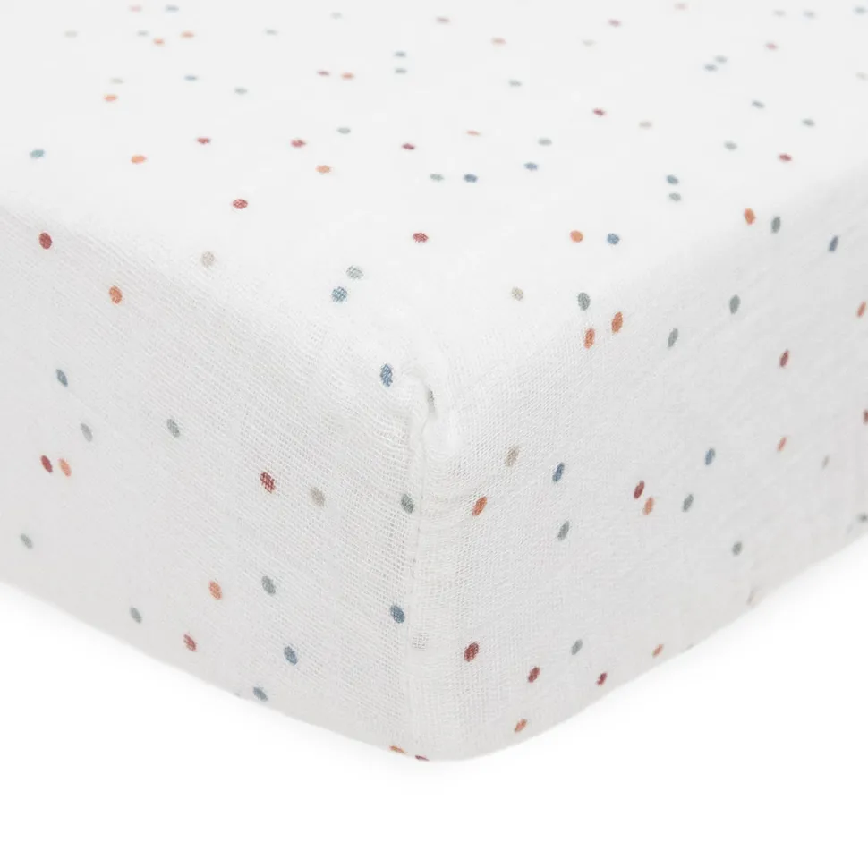 Little Unicorn Cotton Muslin Crib Sheet - Dots