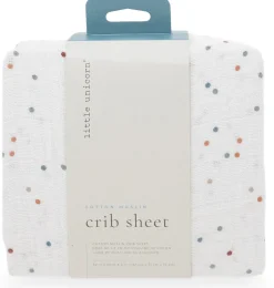 Little Unicorn Cotton Muslin Crib Sheet - Dots