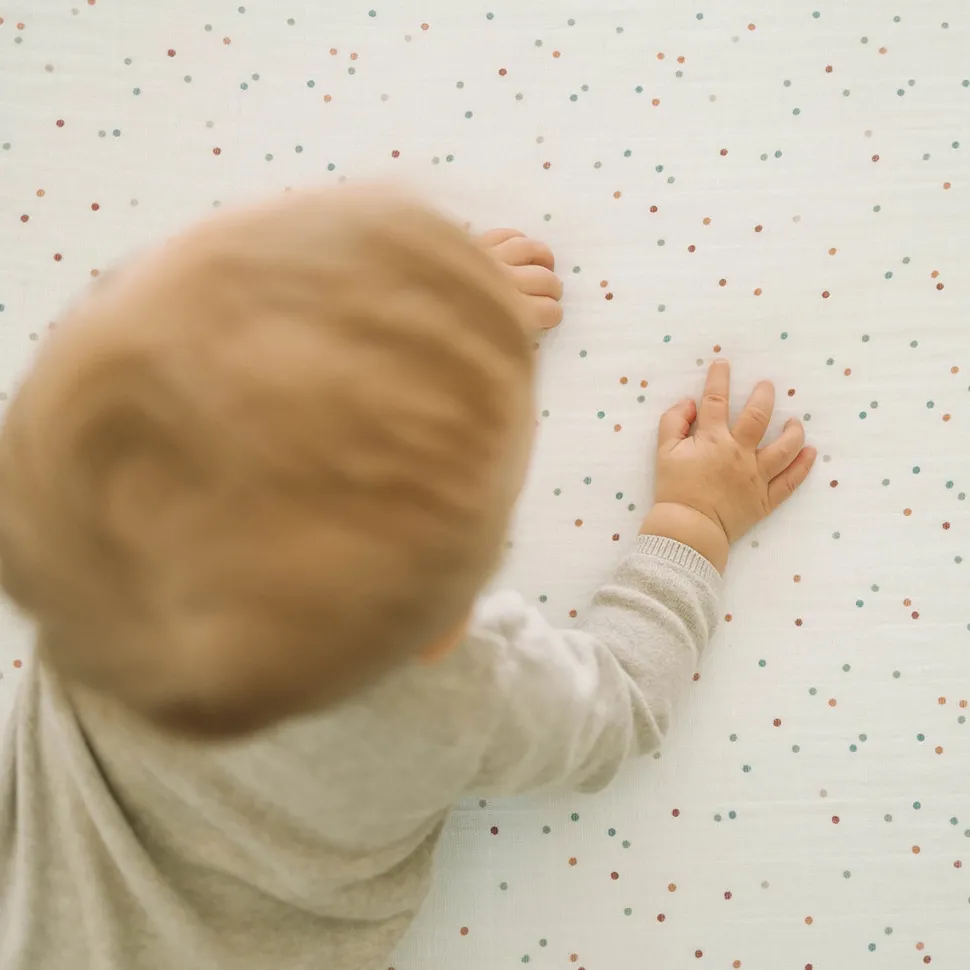 Little Unicorn Cotton Muslin Crib Sheet - Dots