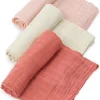 Little Unicorn Cotton Muslin Swaddle 3 Pack - Rose Petal Set