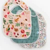 Little Unicorn Cotton Muslin Classic Bib, 3 Pack - Vintage Floral