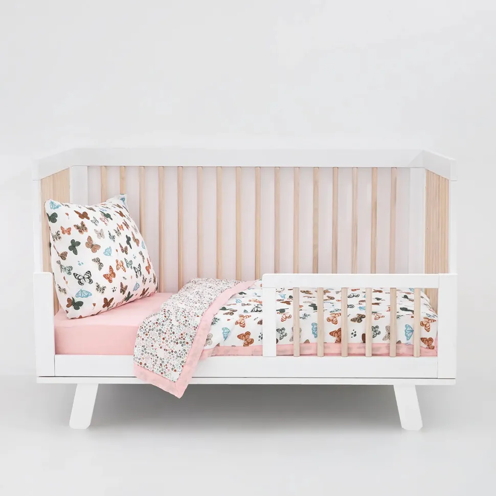 Little Unicorn Cotton Muslin Toddler Bedding 3 Piece Set - Butterflies