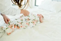 Little Unicorn Cotton Muslin Sleep Bag, Medium Watercolor Roses