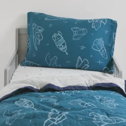 Little Unicorn Cotton Muslin Toddler Bedding 3 Piece Set - Blast Off