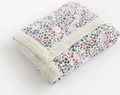 Little Unicorn Cotton Muslin Baby Quilt - Pressed Petals